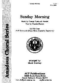 Sunday Morning [SATB]